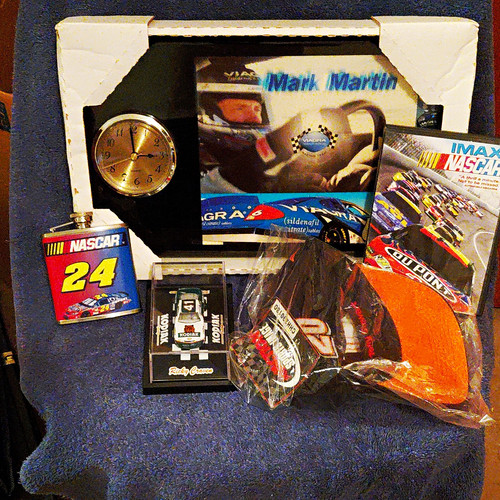 Nascar memorabilia lot - memorabilia, clock